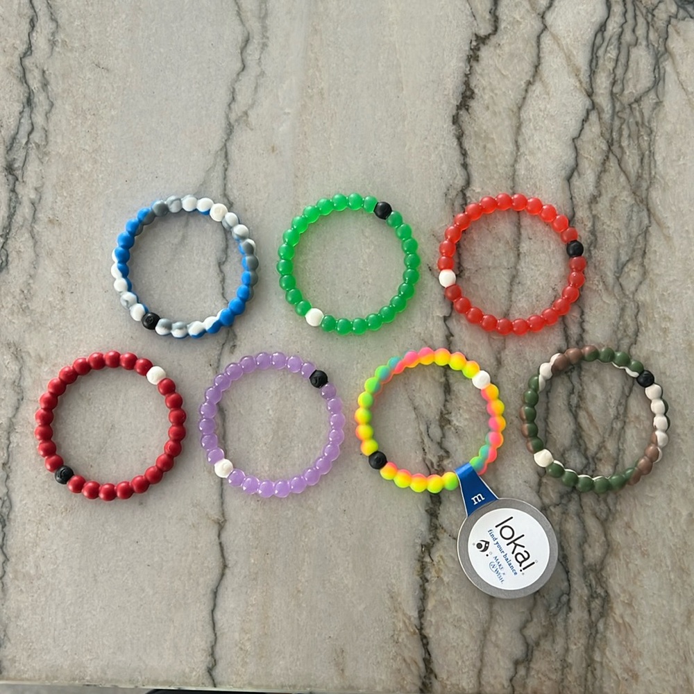 8 Lokai bracelets